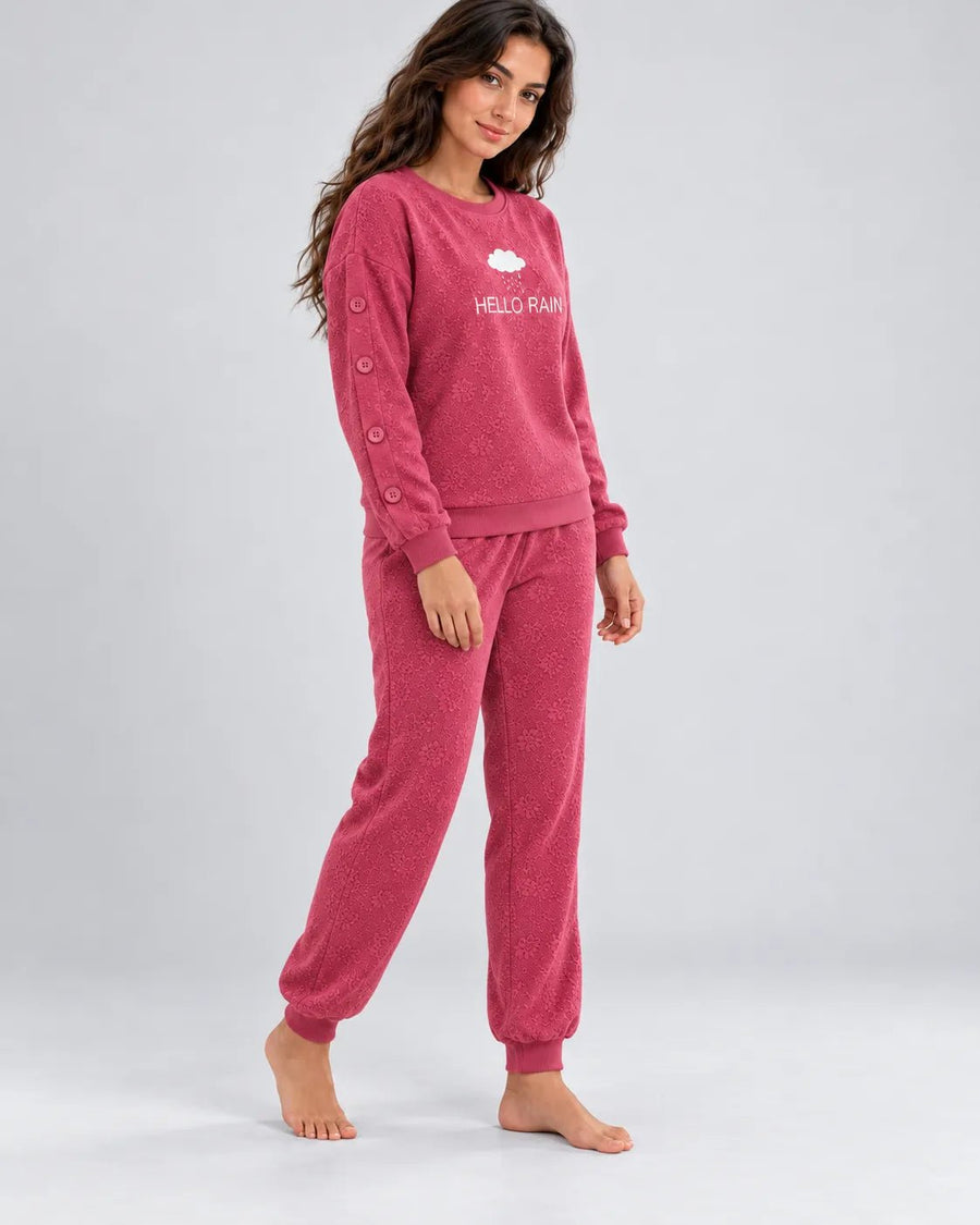 Ensemble Cocooning Rose Hello Rain