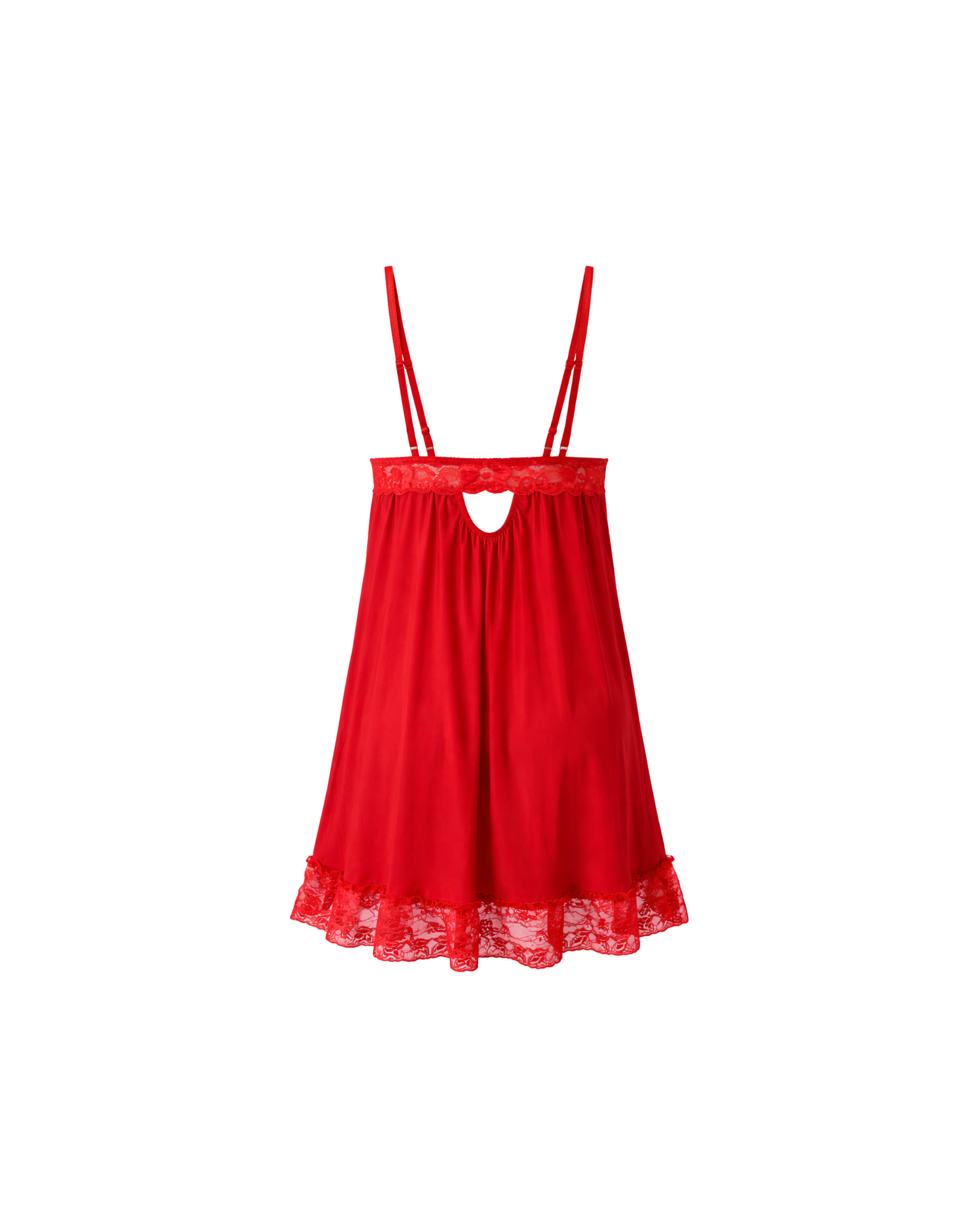 ENSEMBLE NUISETTE ROUGE 3 PIÈCES EN DENTELLE