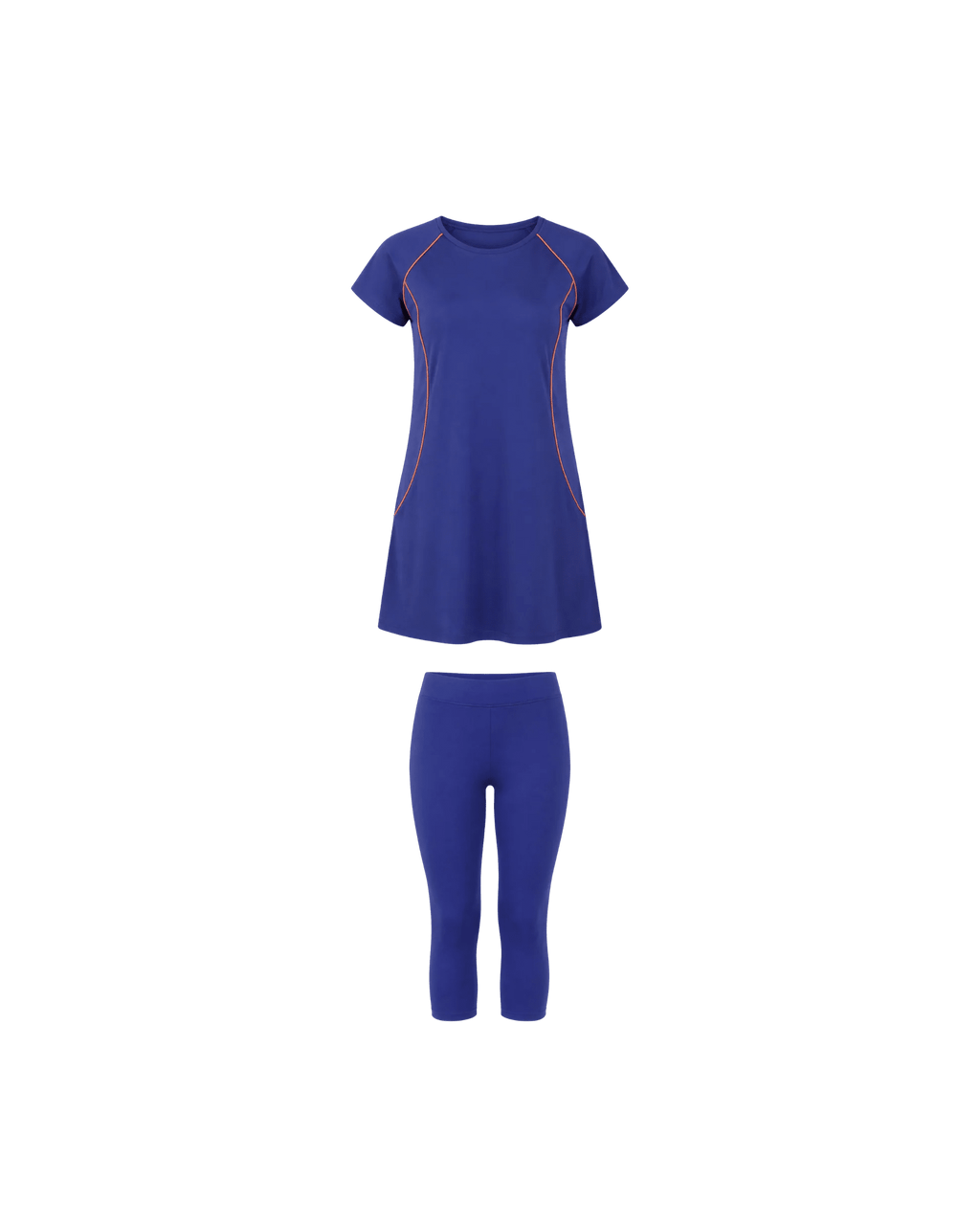 BURKINI FEMME BLEU MARINE 3 PIÈCES AVEC CEINTURE CONTRASTÉE - La Sprezzatura pyjamas