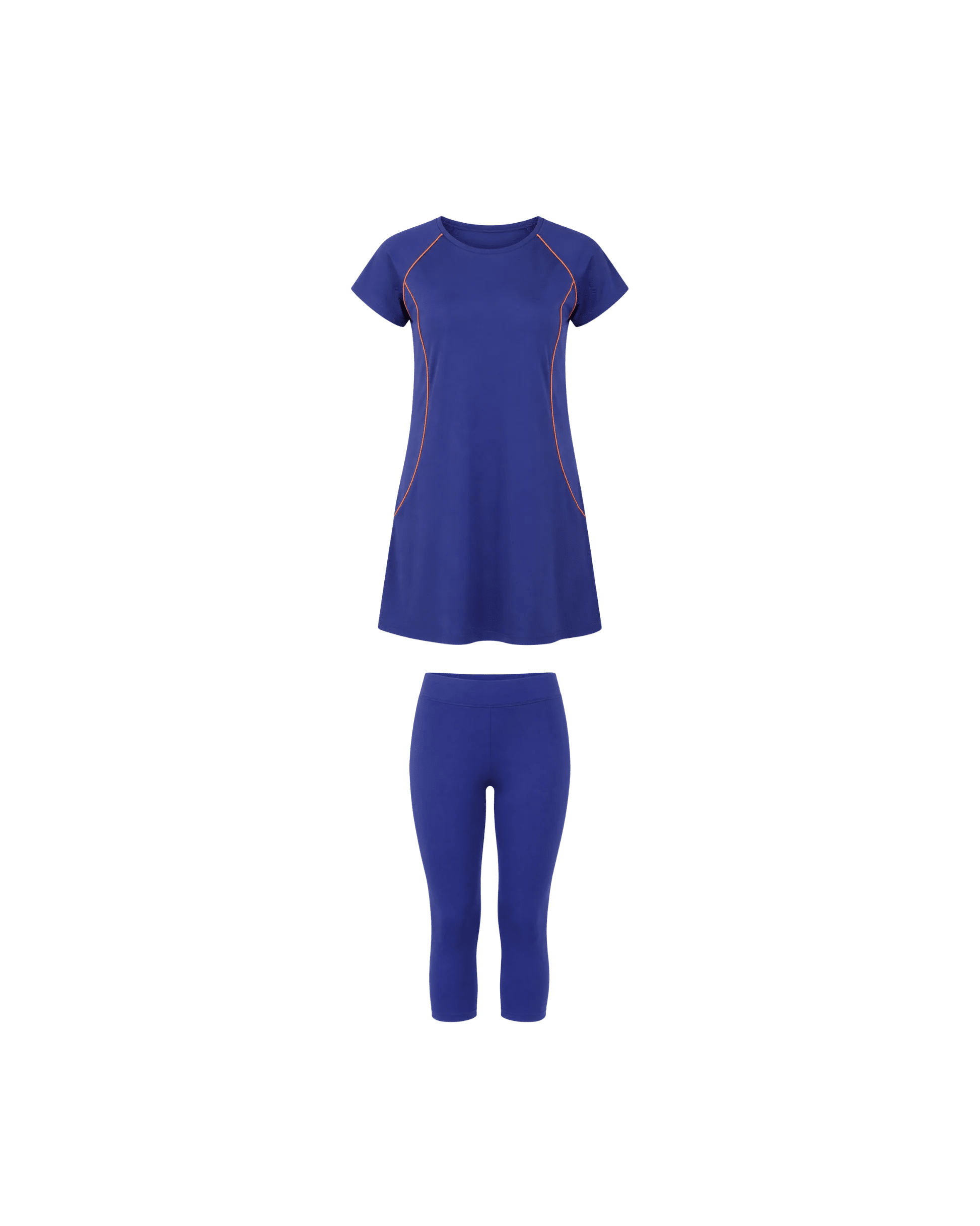 BURKINI FEMME BLEU MARINE 3 PIÈCES AVEC CEINTURE CONTRASTÉE - La Sprezzatura pyjamas