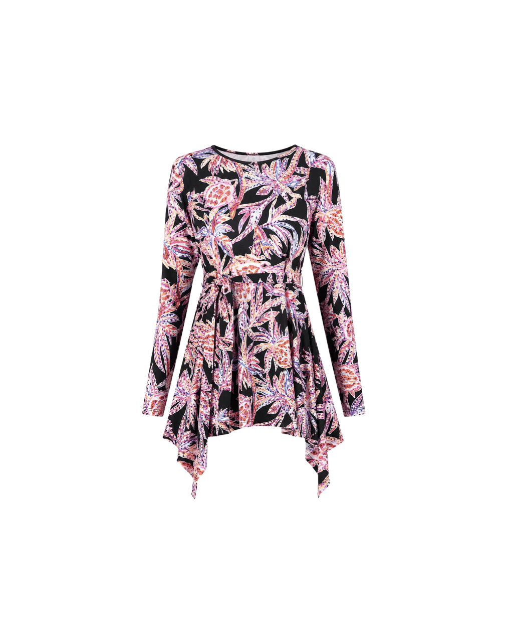 BURKINI FEMME NOIR IMPRIMÉ FLORAL ROSE 3 PIÈCES AVEC BANDEAU - La Sprezzatura pyjamas