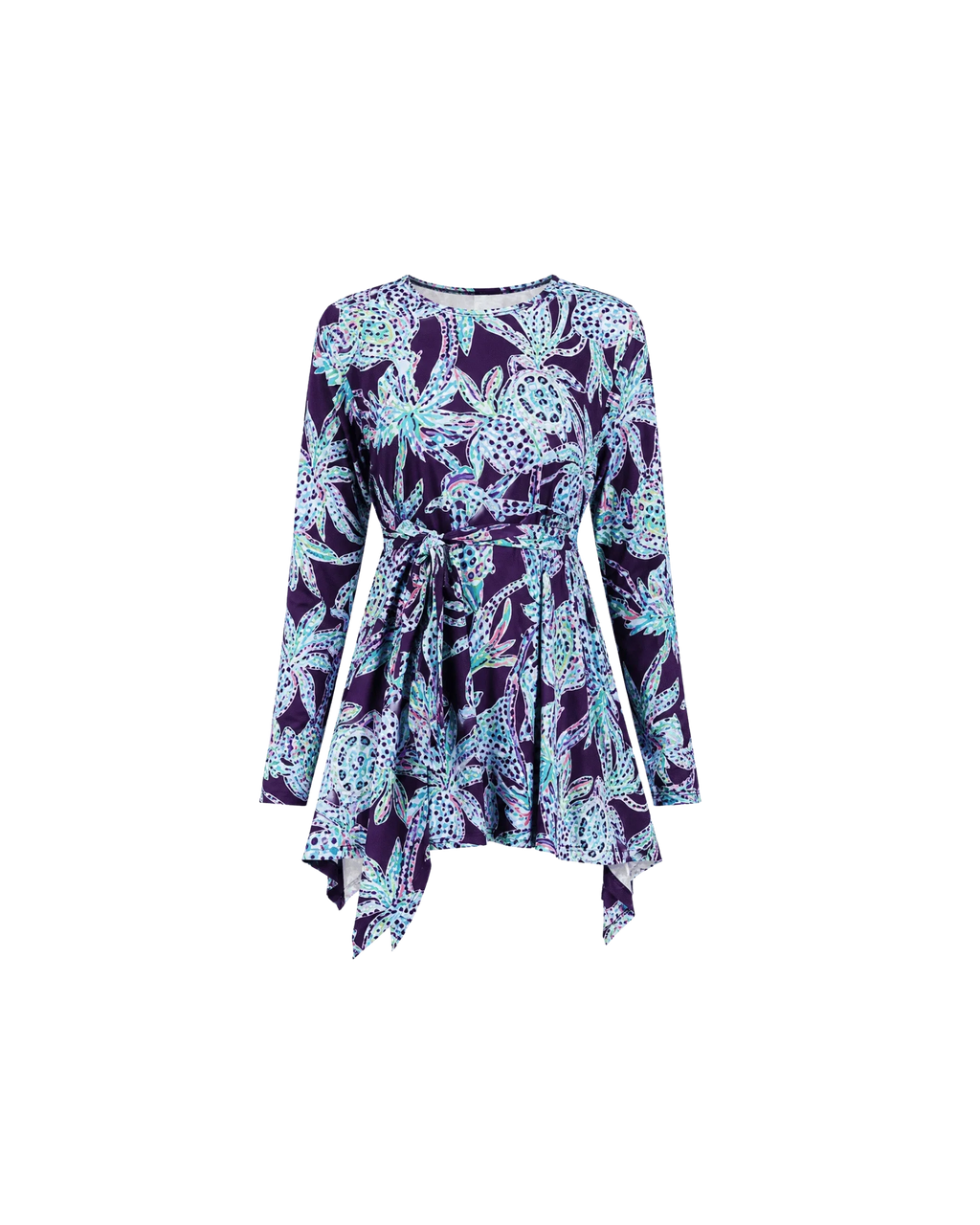 BURKINI FEMME VIOLET IMPRIMÉ FLORAL 3 PIÈCES AVEC BONNET - La Sprezzatura pyjamas
