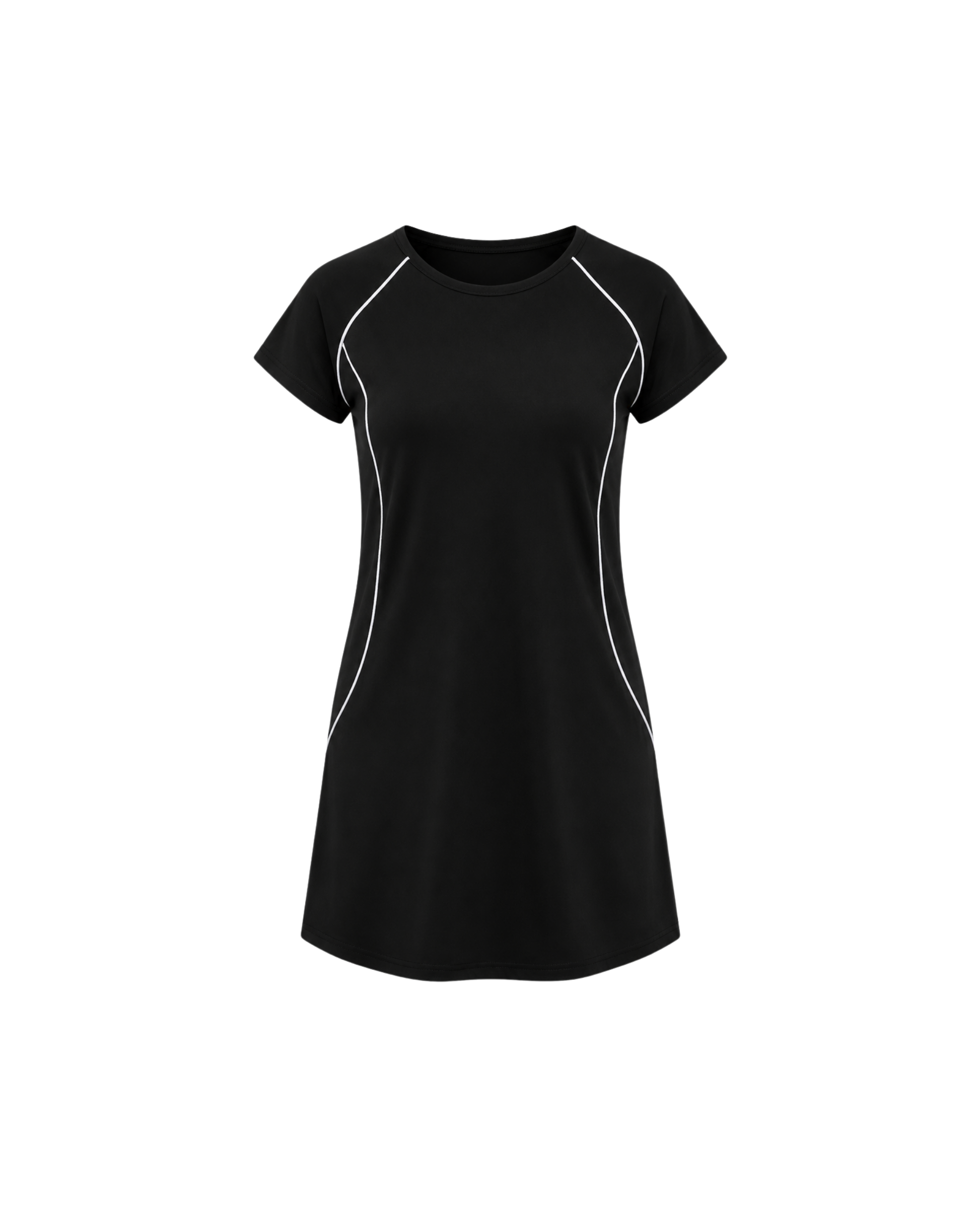 BURKINI NOIR FEMME 2 PIÈCES MANCHES COURTES