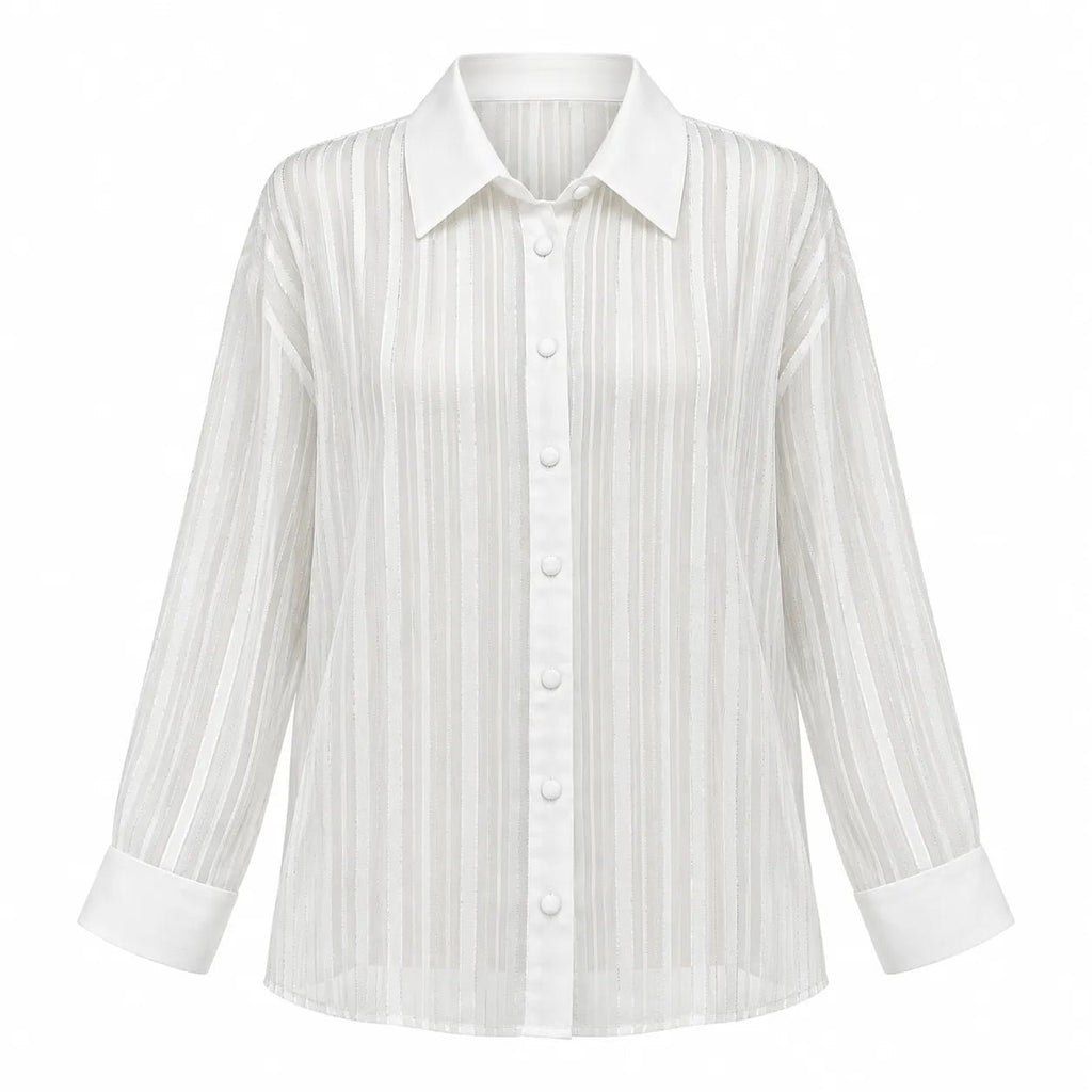 Pyjama Femme Blanc Satin – Chemise Oversize & Pantalon Large - La Sprezzatura pyjamas