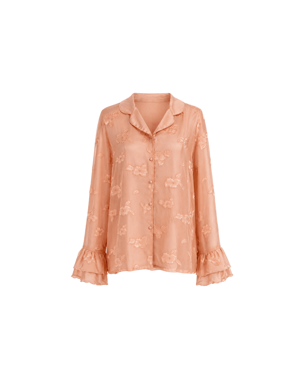 PYJAMA SATIN SAUMON 3 PIÈCES ÉLÉGANCE FÉMININE - La Sprezzatura pyjamas
