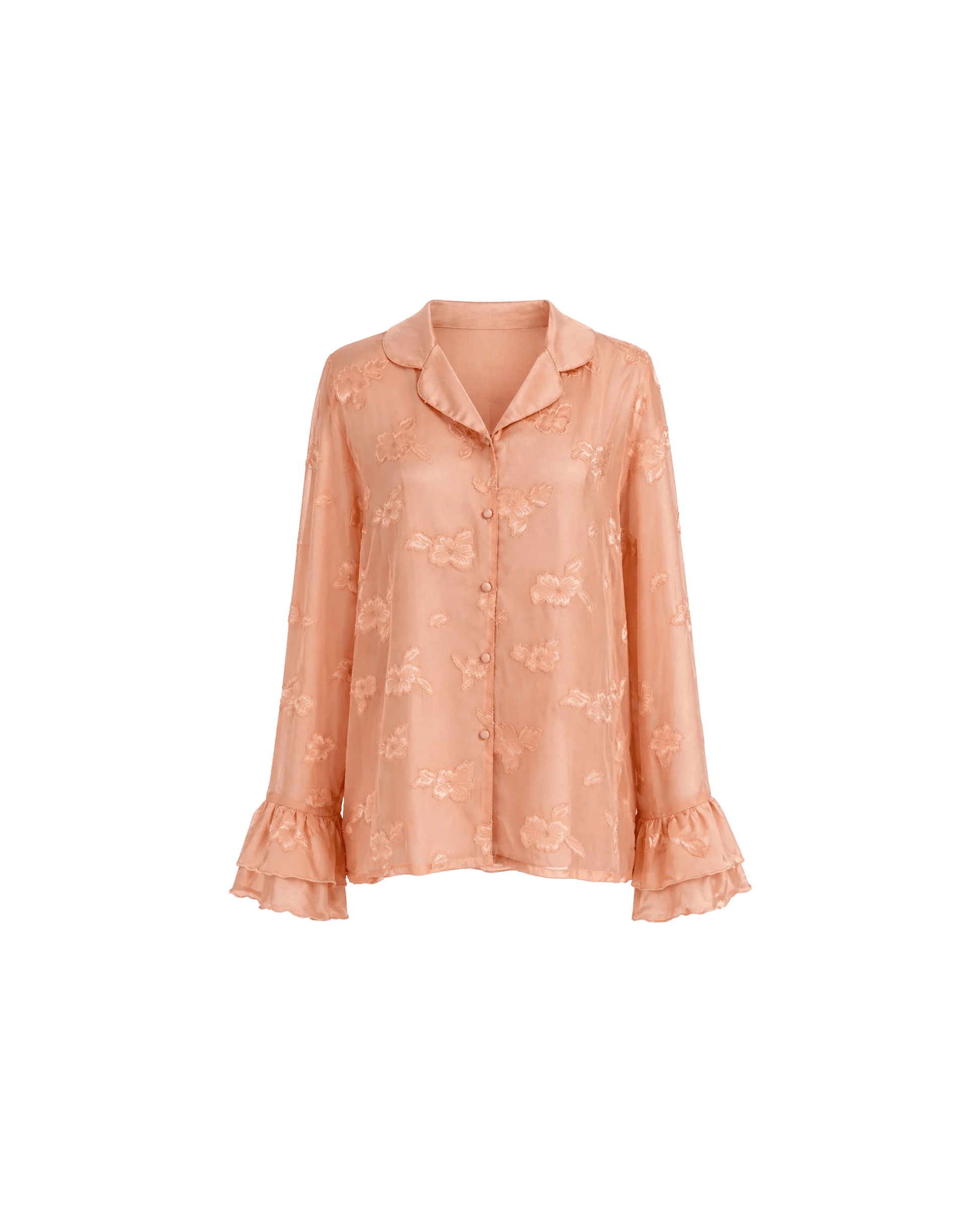 PYJAMA SATIN SAUMON 3 PIÈCES ÉLÉGANCE FÉMININE - La Sprezzatura pyjamas