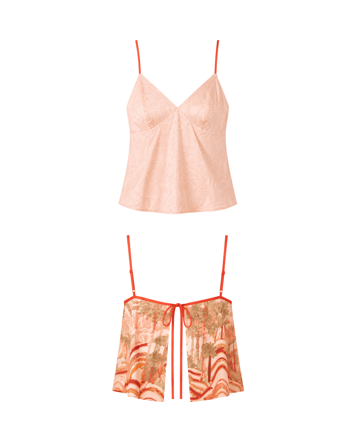 Pyjama Palmeraie Rose Poudré – Set 4 Pièces - La Sprezzatura pyjamas