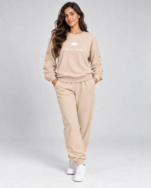 Ensemble Cocooning Beige Hello Rain - La Sprezzatura pyjamas