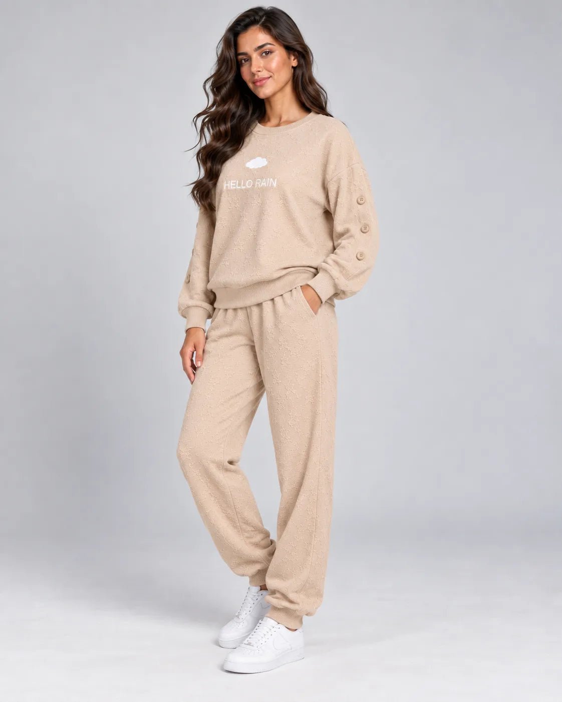 Ensemble Cocooning Beige Hello Rain - La Sprezzatura pyjamas