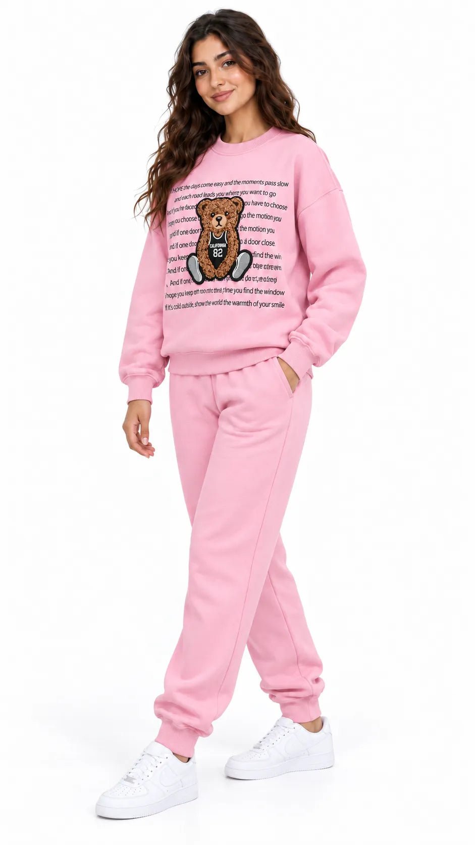 Ensemble Jogging Femme Rose Teddy California 82 - La Sprezzatura pyjamas