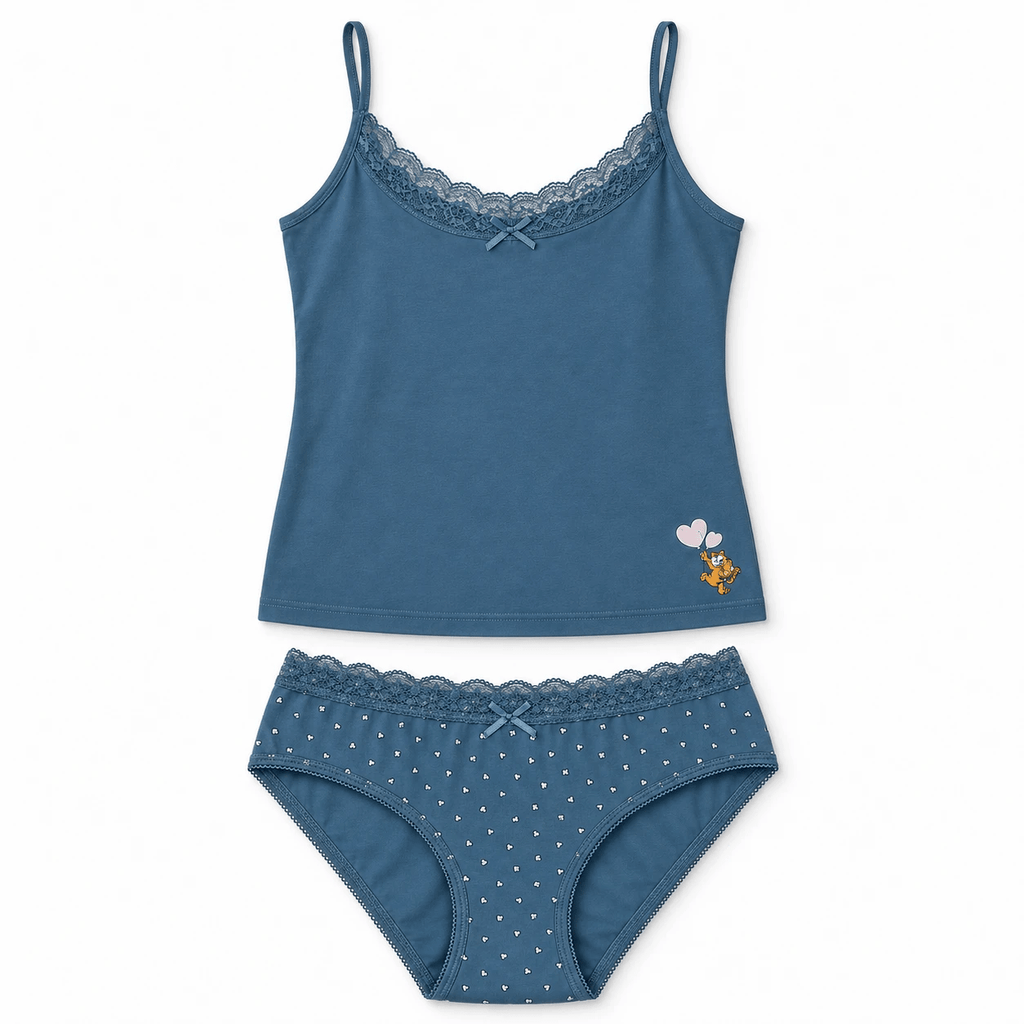 Pack 2 Ensembles Pyjama Femme Coton – Bleu + Gris - La Sprezzatura pyjamas
