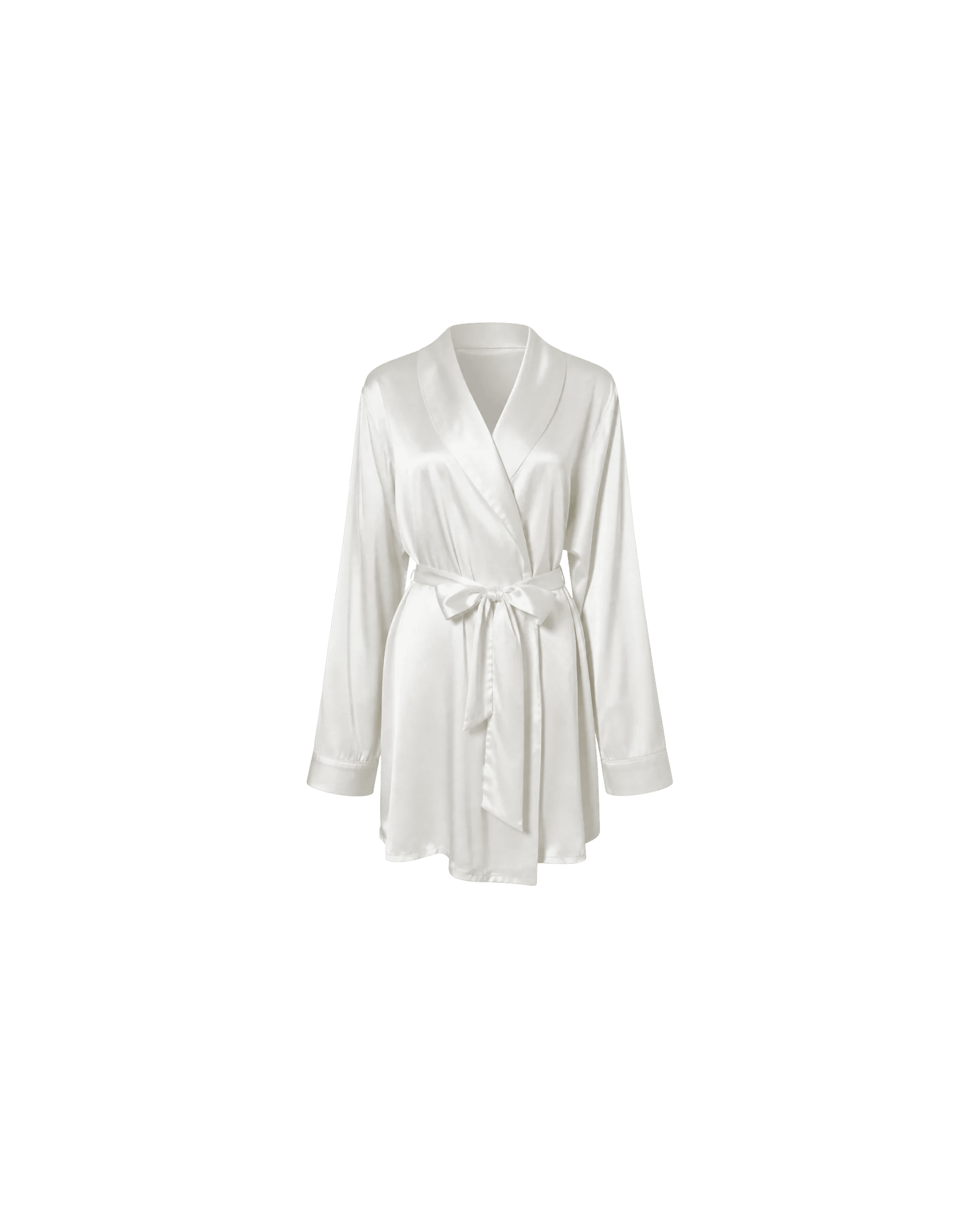 PYJAMA SATIN BLANC CACHE-CŒUR – ENSEMBLE 2 PIÈCES FEMME - La Sprezzatura pyjamas