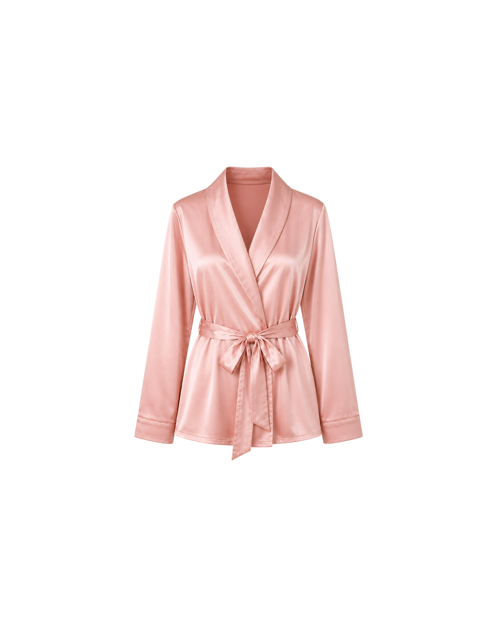 Pyjama Satin Saumon Femme – Ensemble 2 Pièces