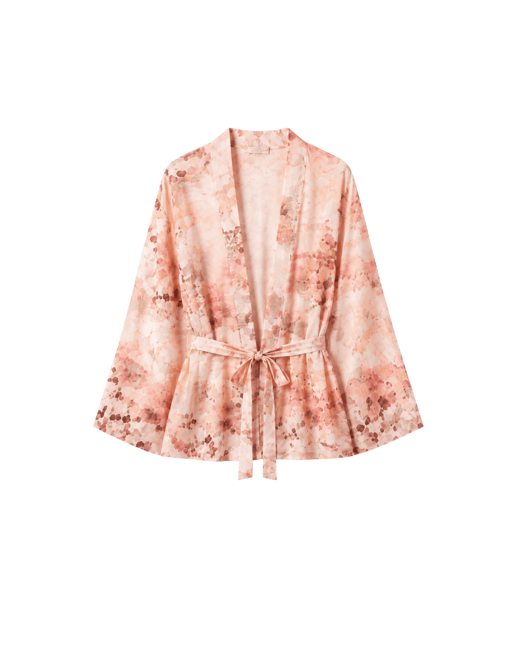 Ensemble 3 Pièces Aquarelle Rose – Kimono, Pantalon & Débardeur - La Sprezzatura pyjamas