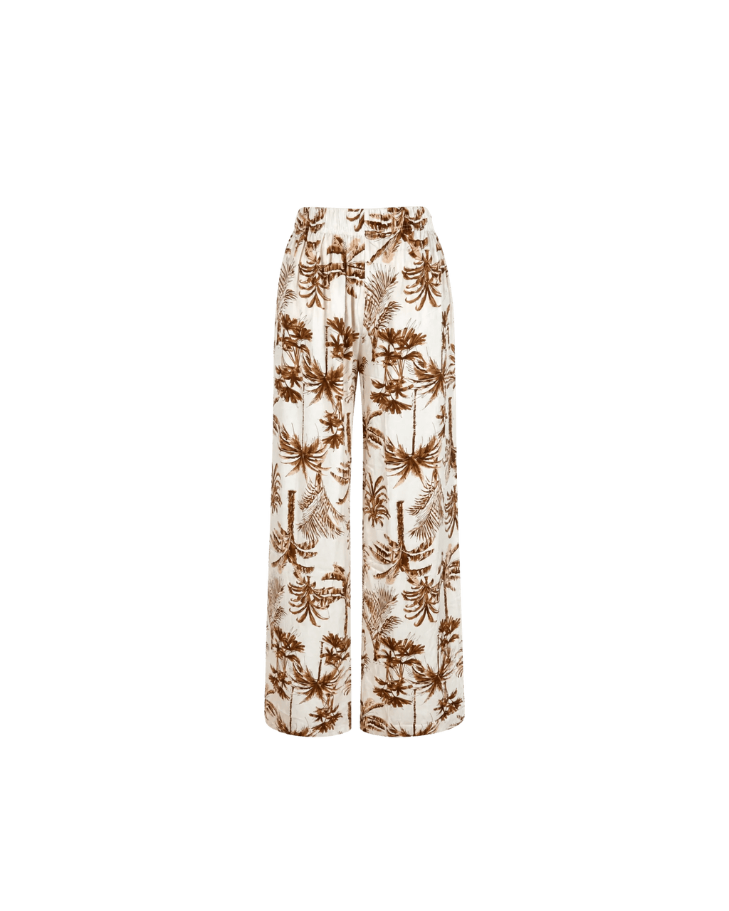 Pyjama Blanc 2 Pièces — Imprimé Palmiers Caramel - La Sprezzatura pyjamas