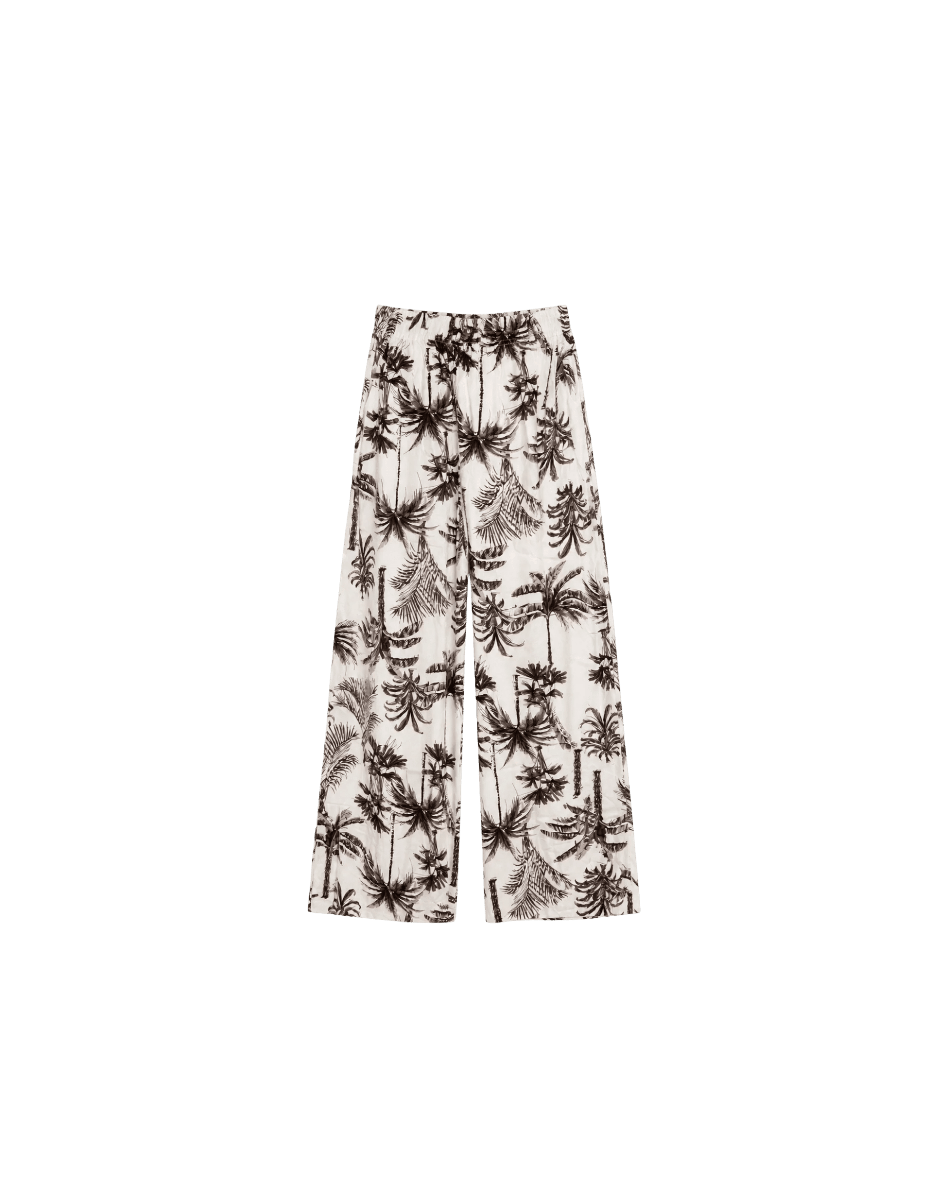 Pyjama Blanc 2 Pièces — Imprimé Palmiers Noir & Brun - La Sprezzatura pyjamas