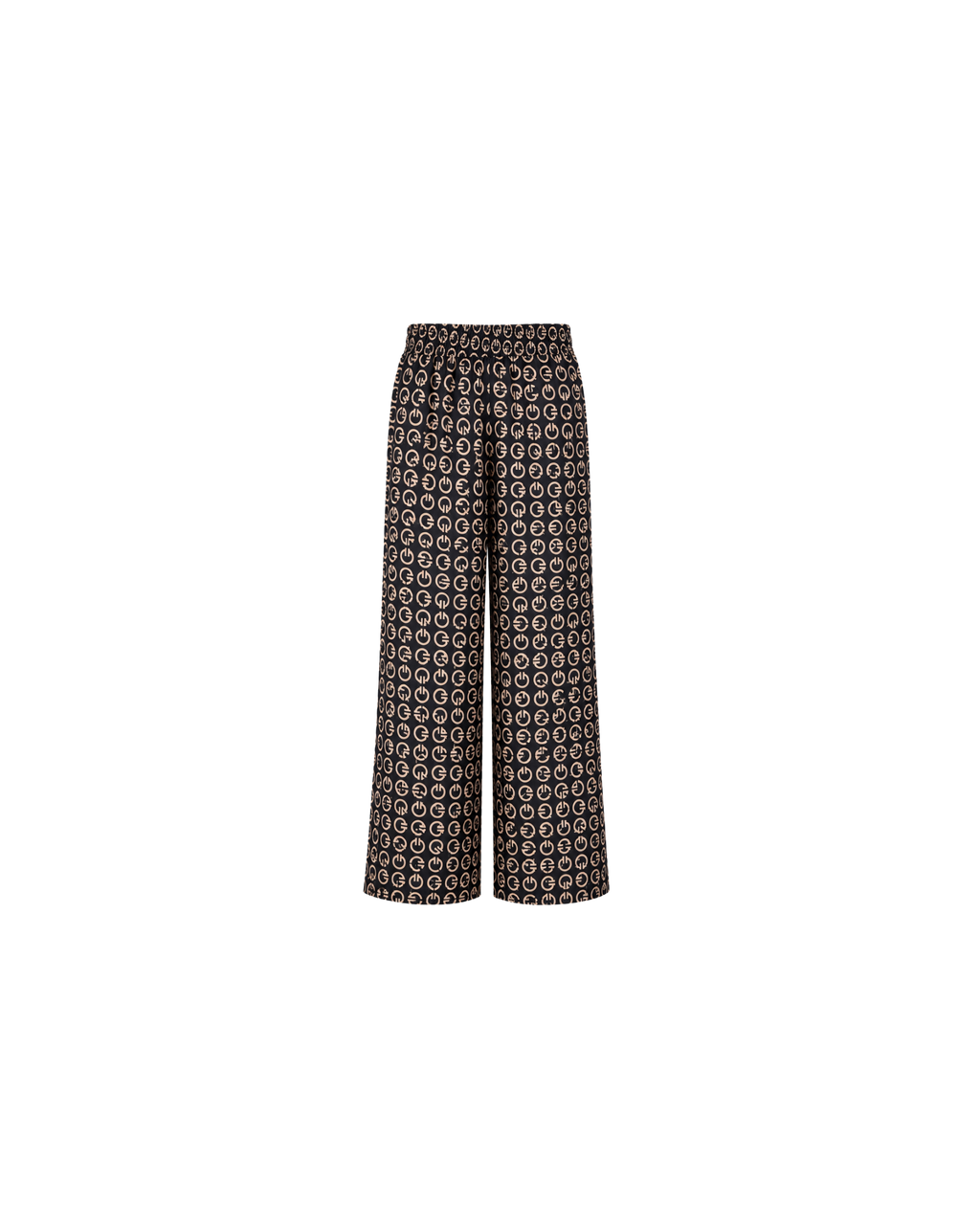 Pyjama Satin Noir Monogramme – Coupe Oversize