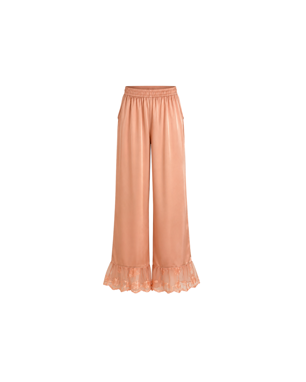 PYJAMA SATIN SAUMON 3 PIÈCES ÉLÉGANCE FÉMININE