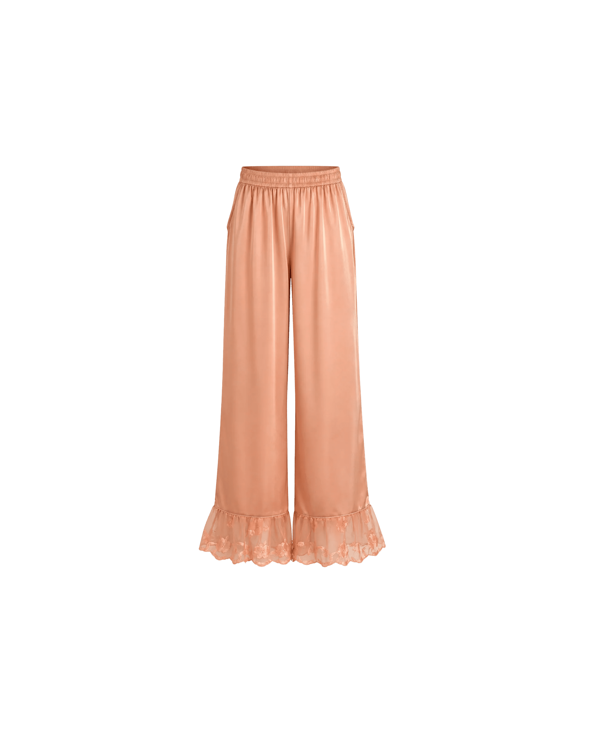 PYJAMA SATIN SAUMON 3 PIÈCES ÉLÉGANCE FÉMININE - La Sprezzatura pyjamas