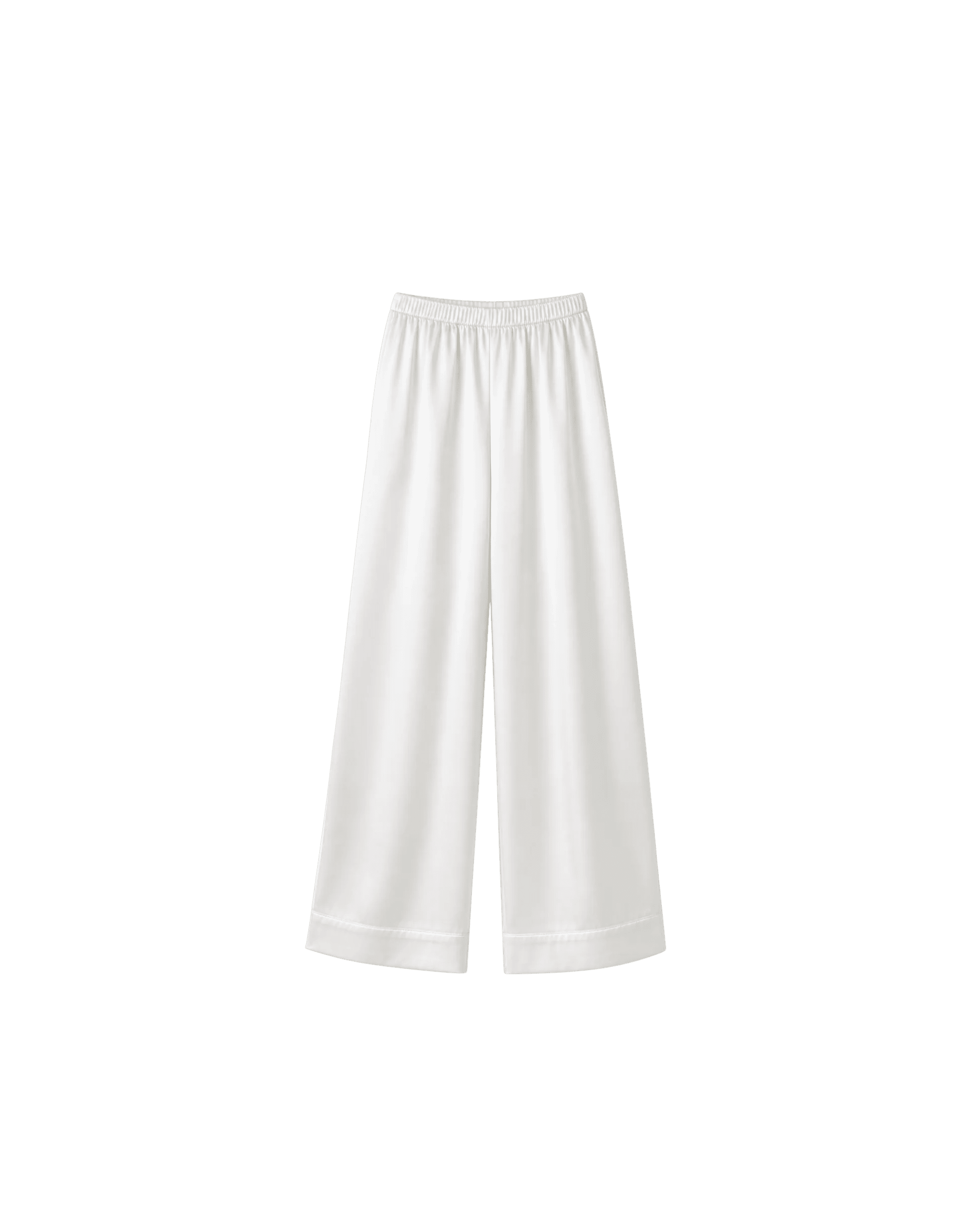 PYJAMA SATIN BLANC CACHE-CŒUR – ENSEMBLE 2 PIÈCES FEMME - La Sprezzatura pyjamas