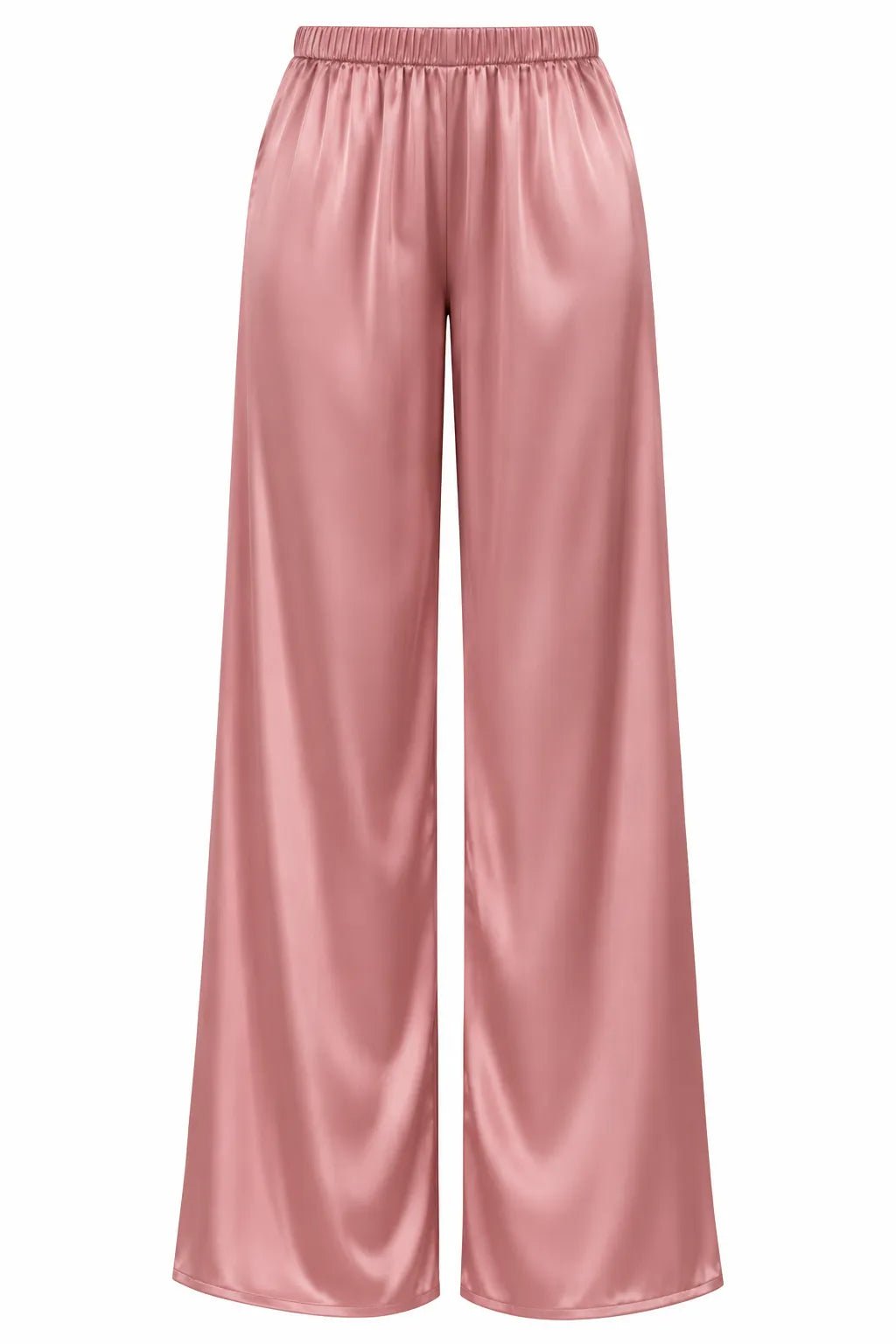 Pyjama Femme Rose Satin – Chemise Rayée Transparente & Pantalon Large - La Sprezzatura pyjamas