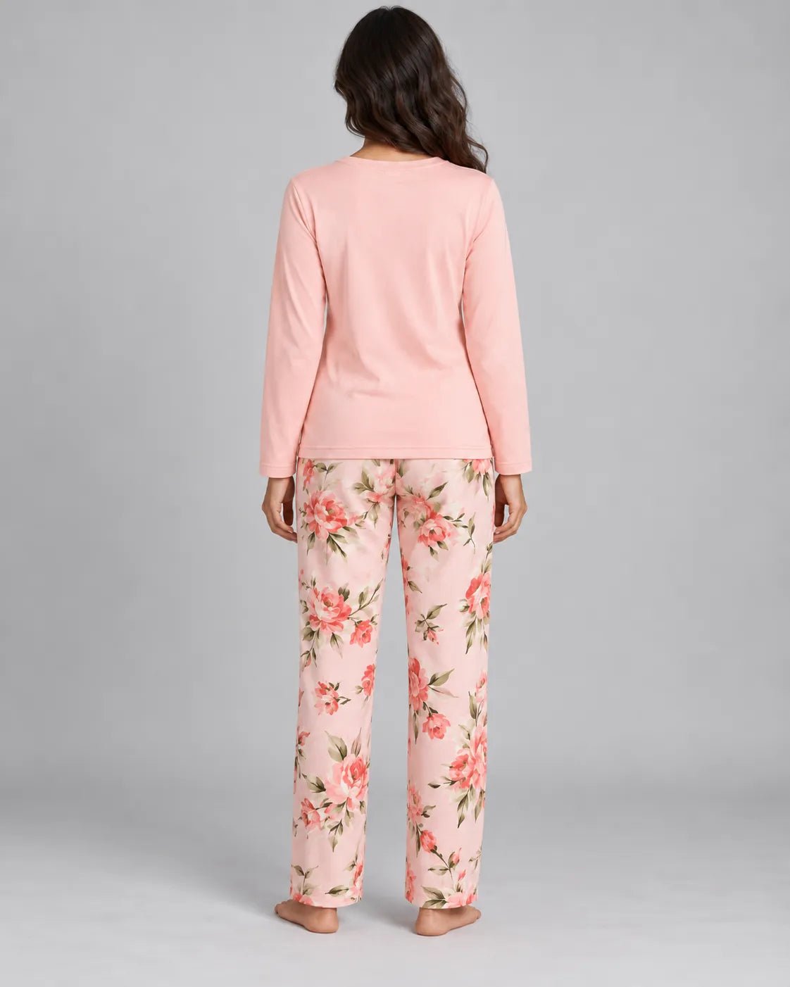Pyjama Femme Rose Fleuri à Manches Longues - La Sprezzatura pyjamas