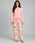 Pyjama Femme Rose Fleuri à Manches Longues - La Sprezzatura pyjamas