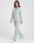 Pyjama Femme Vert Menthe à Plumes – Douceur & Élégance - La Sprezzatura pyjamas