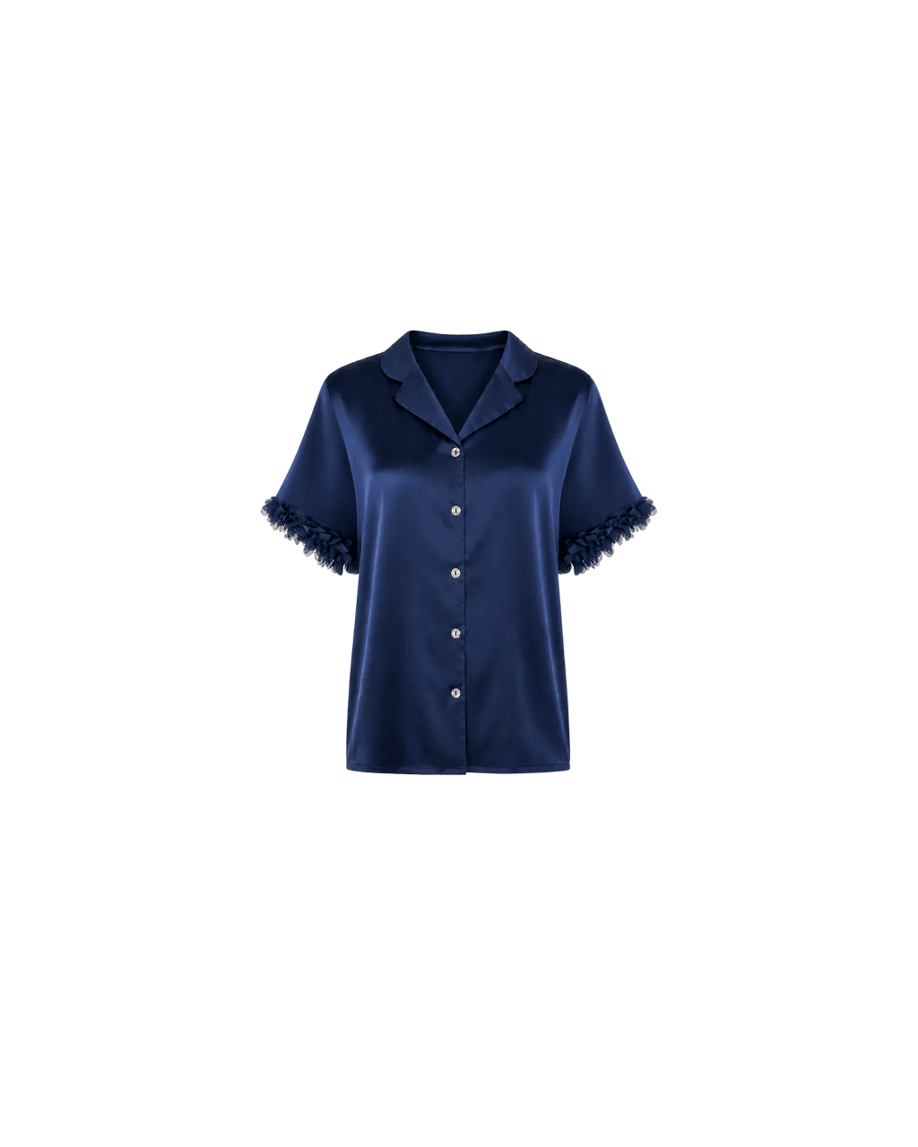 Pyjama Satin Bleu Nuit Femme | Ensemble Élégant 2 Pièces | La Sprezzatura - La Sprezzatura pyjamas