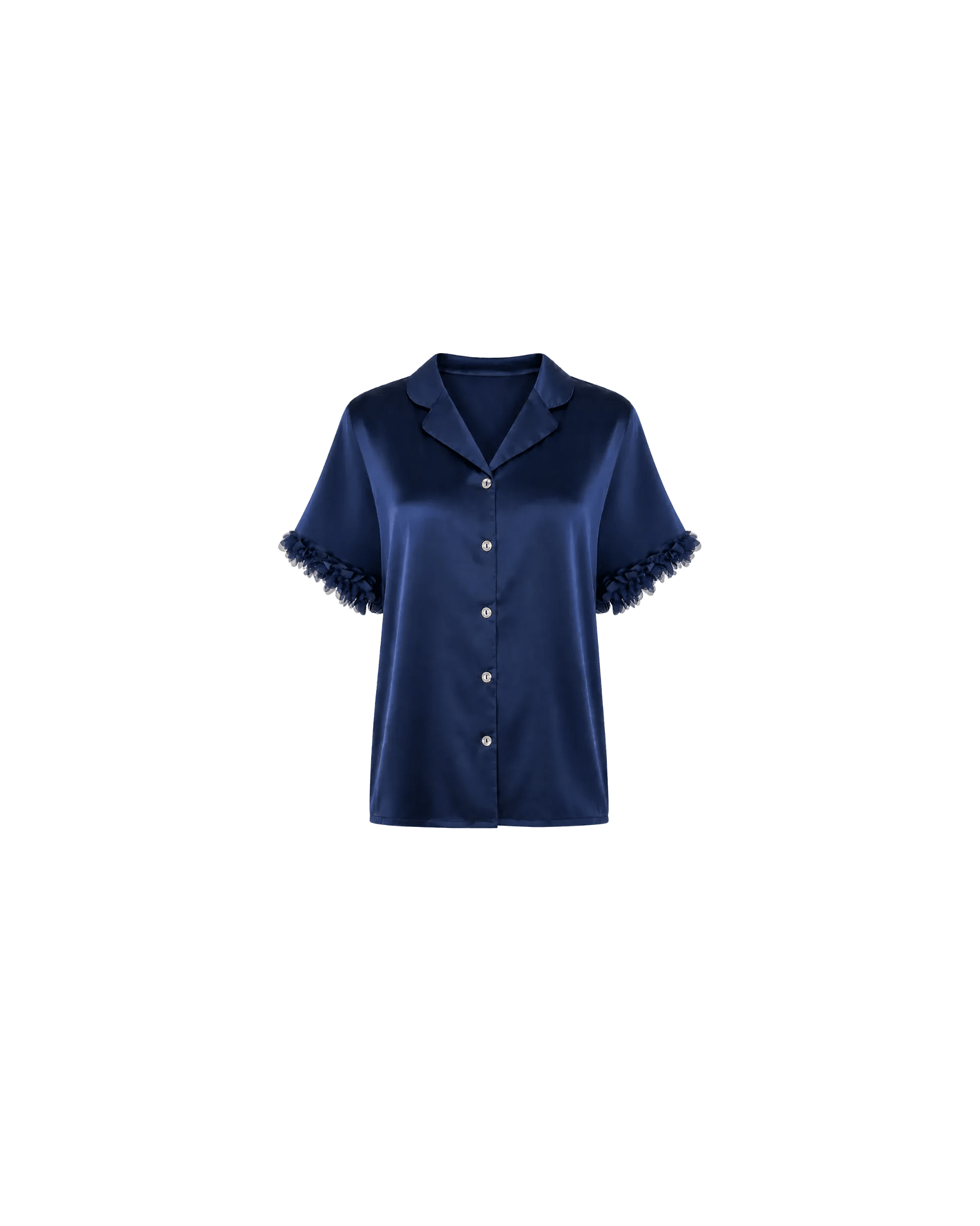 Pyjama Satin Bleu Nuit Femme | Ensemble Élégant 2 Pièces | La Sprezzatura - La Sprezzatura pyjamas