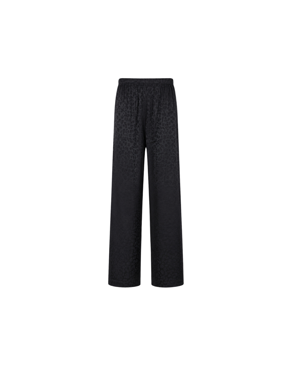 Pyjama Satin Noir Jacquard Dentelle – Ensemble Femme Élégant