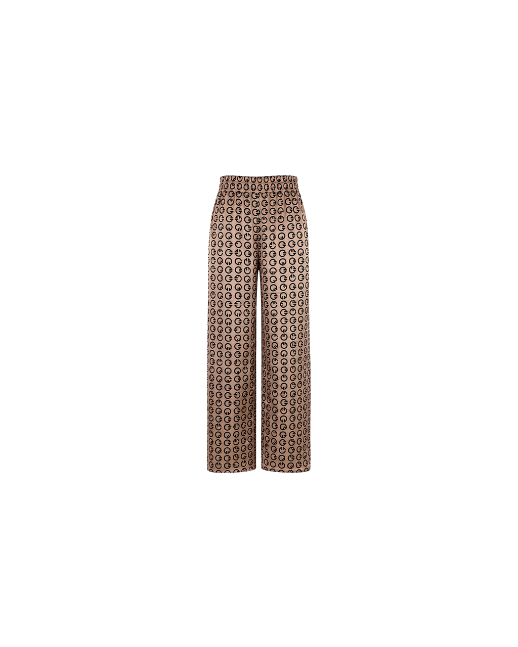 PYJAMA SATIN OVERSIZE MONOGRAMME BEIGE