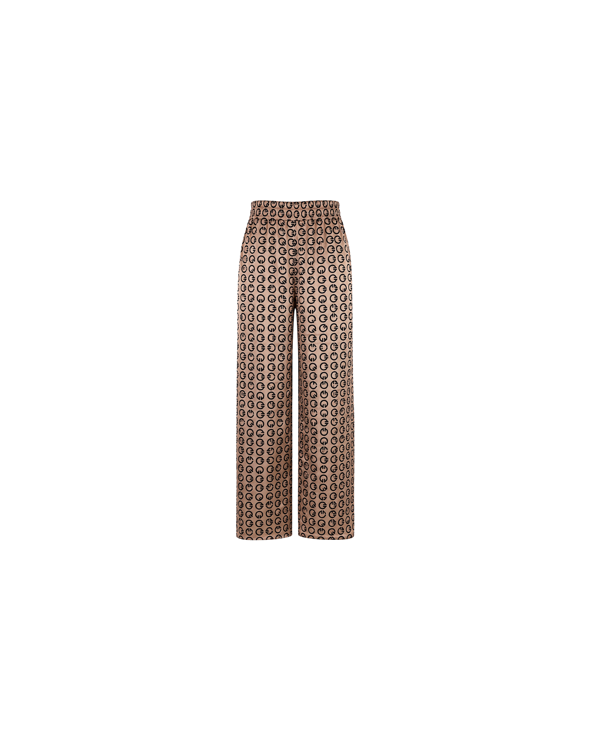 PYJAMA SATIN OVERSIZE MONOGRAMME BEIGE
