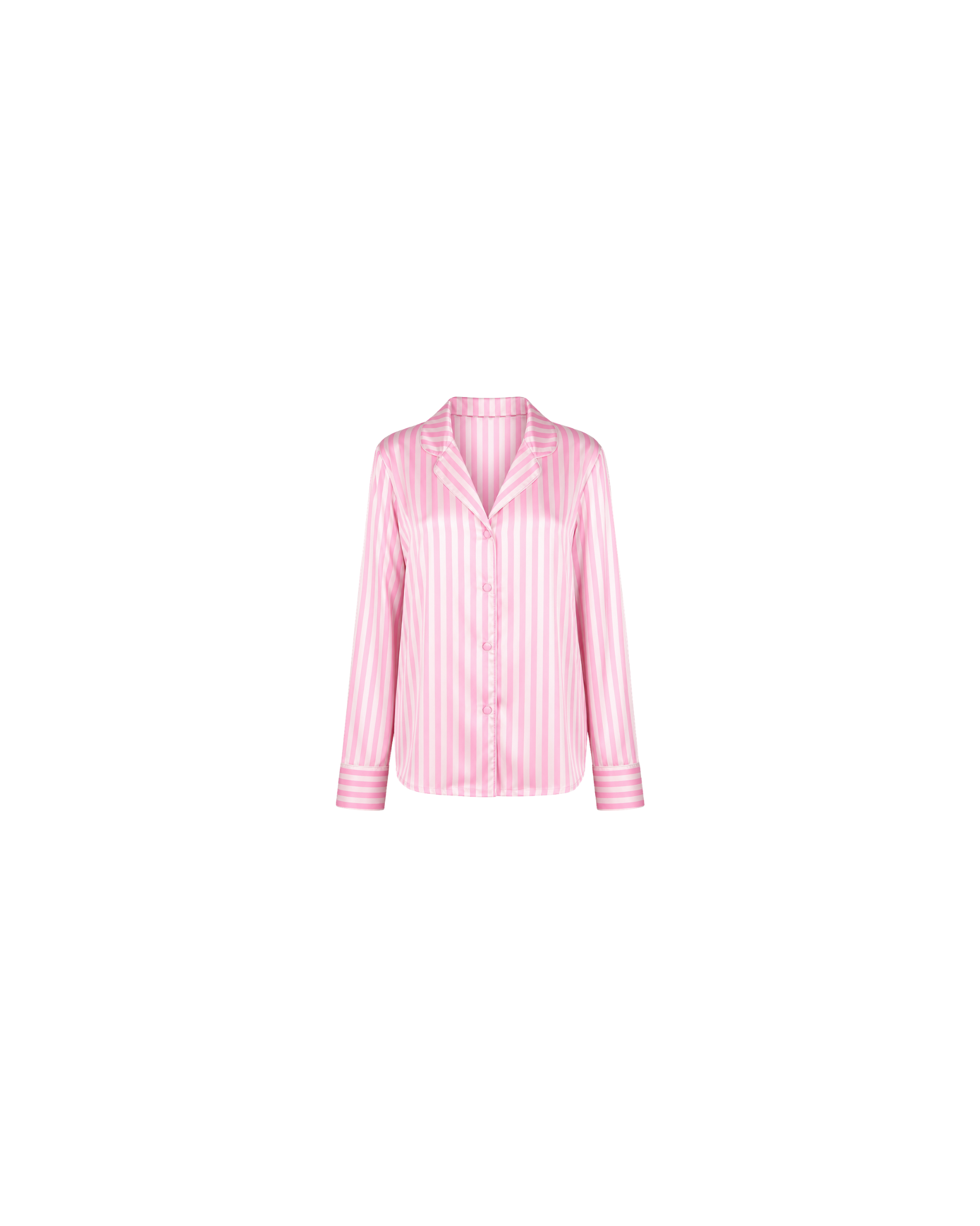 Pyjama Satin Rose Rayé Femme – Ensemble 3 Pièces Cocooning