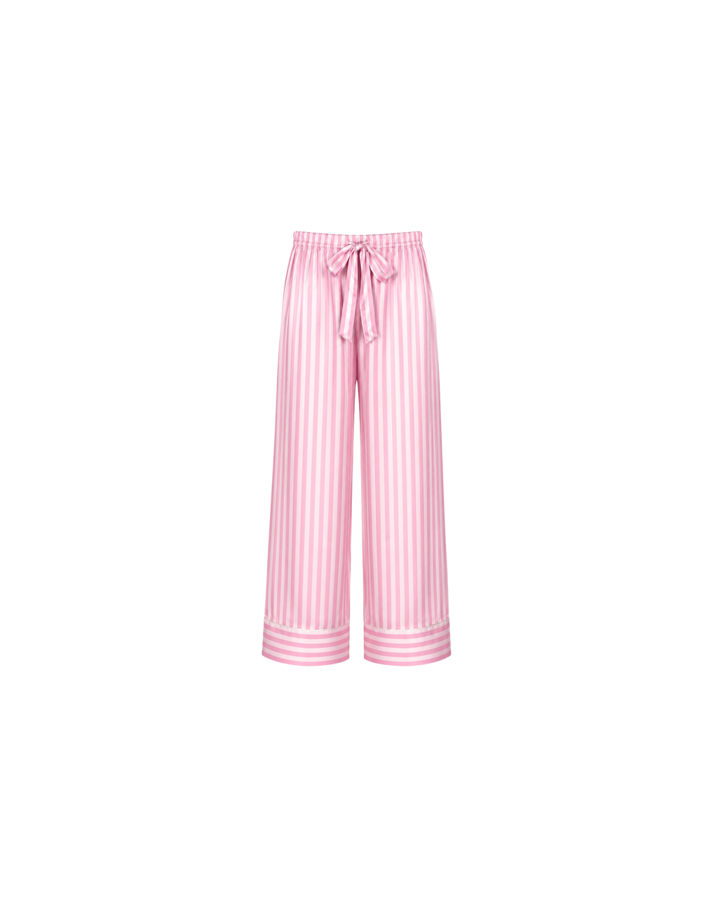 Pyjama Satin Rose Rayé Femme – Ensemble 3 Pièces Cocooning