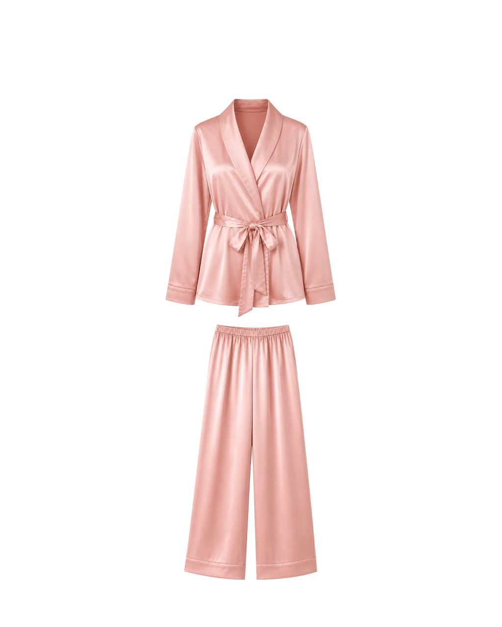 Pyjama Satin Saumon Femme – Ensemble 2 Pièces - La Sprezzatura pyjamas