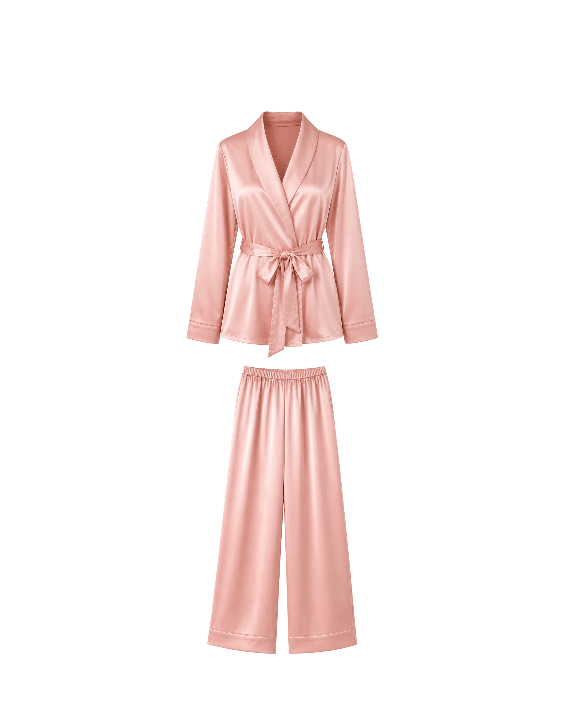 Pyjama Satin Saumon Femme – Ensemble 2 Pièces - La Sprezzatura pyjamas