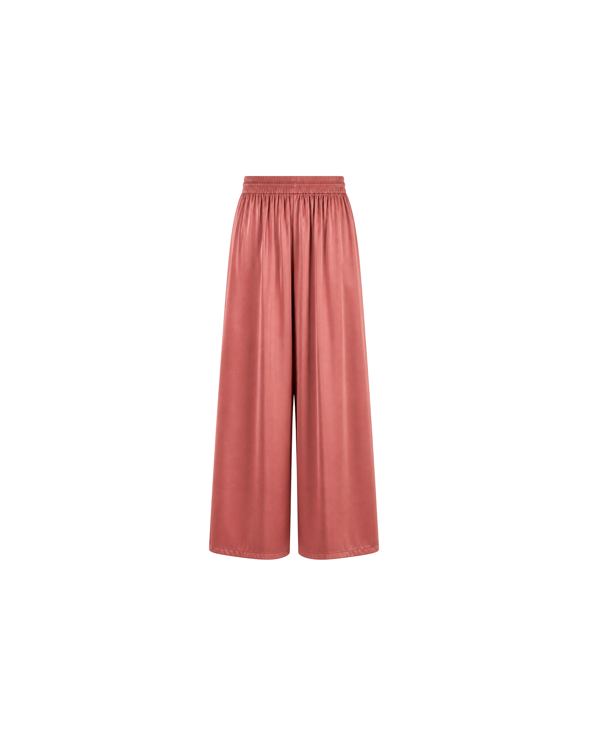PYJAMA SATIN ROSE FEMME – ENSEMBLE 2 PIÈCES ÉLÉGANT AVEC MANCHES TRANSPARENTES