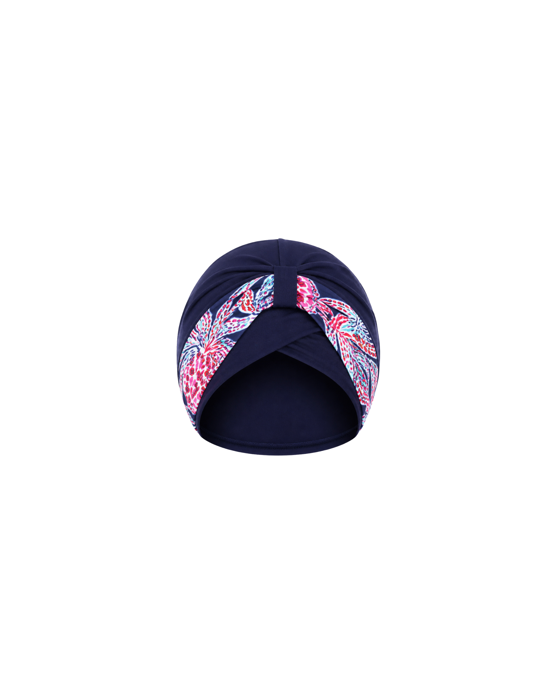 BURKINI FEMME BLEU MARINE IMPRIMÉ FLORAL ROSE 3 PIÈCES AVEC BONNET