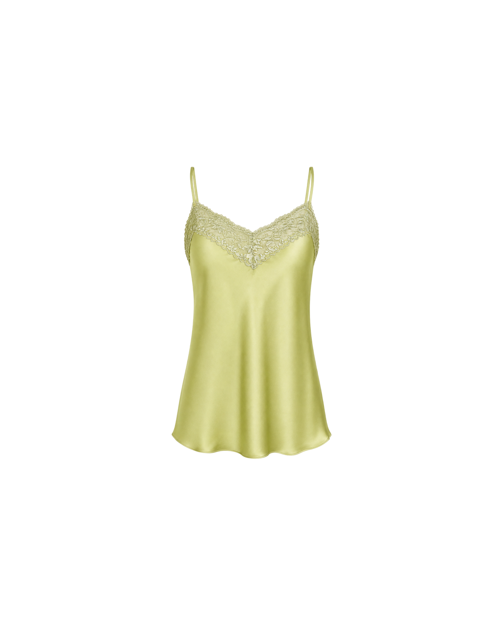 PYJAMA SATIN VERT PISTACHE 3 PIÈCES – NUISETTE, PANTALON & KIMONO DENTELLE