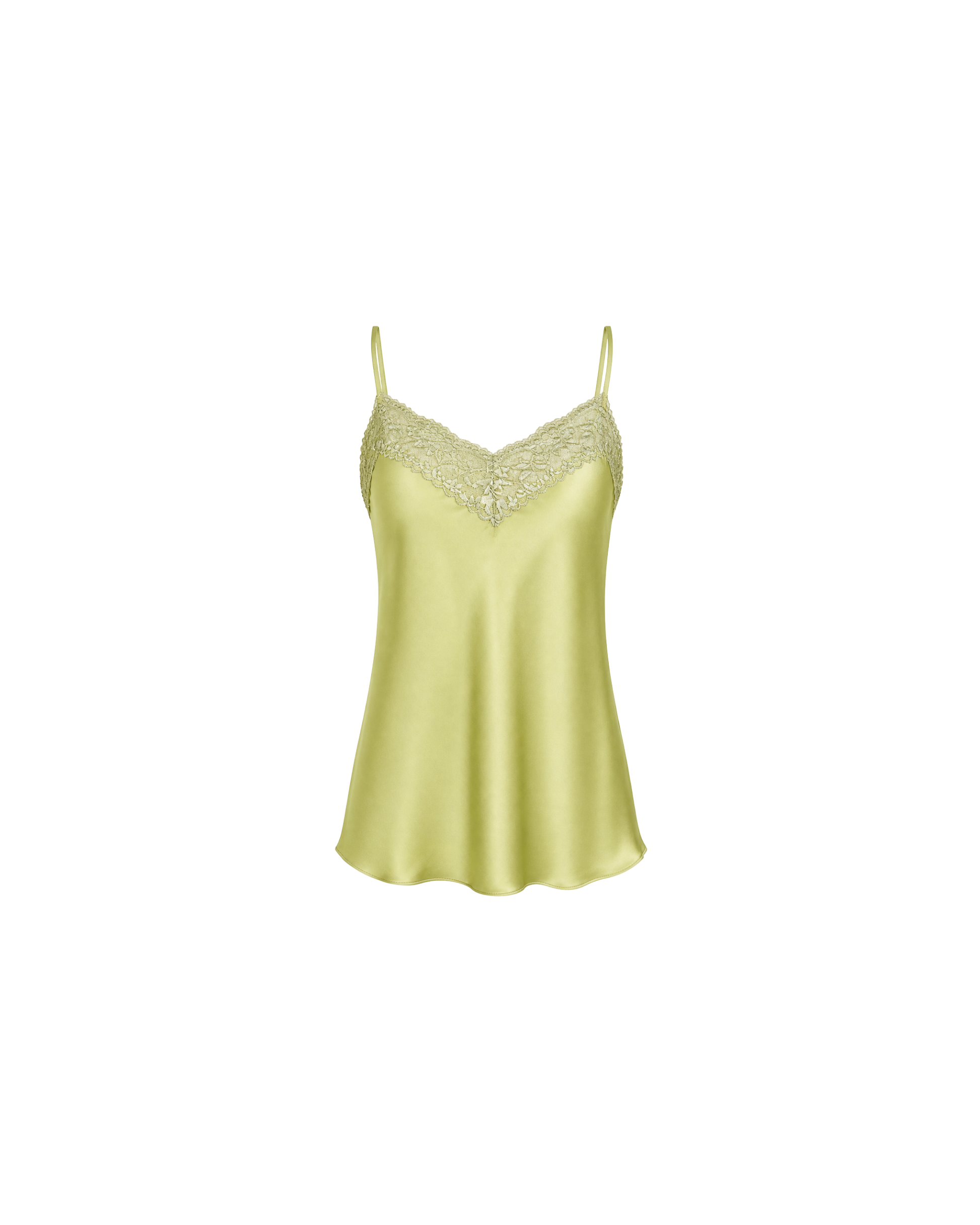 PYJAMA SATIN VERT PISTACHE 3 PIÈCES – NUISETTE, PANTALON & KIMONO DENTELLE