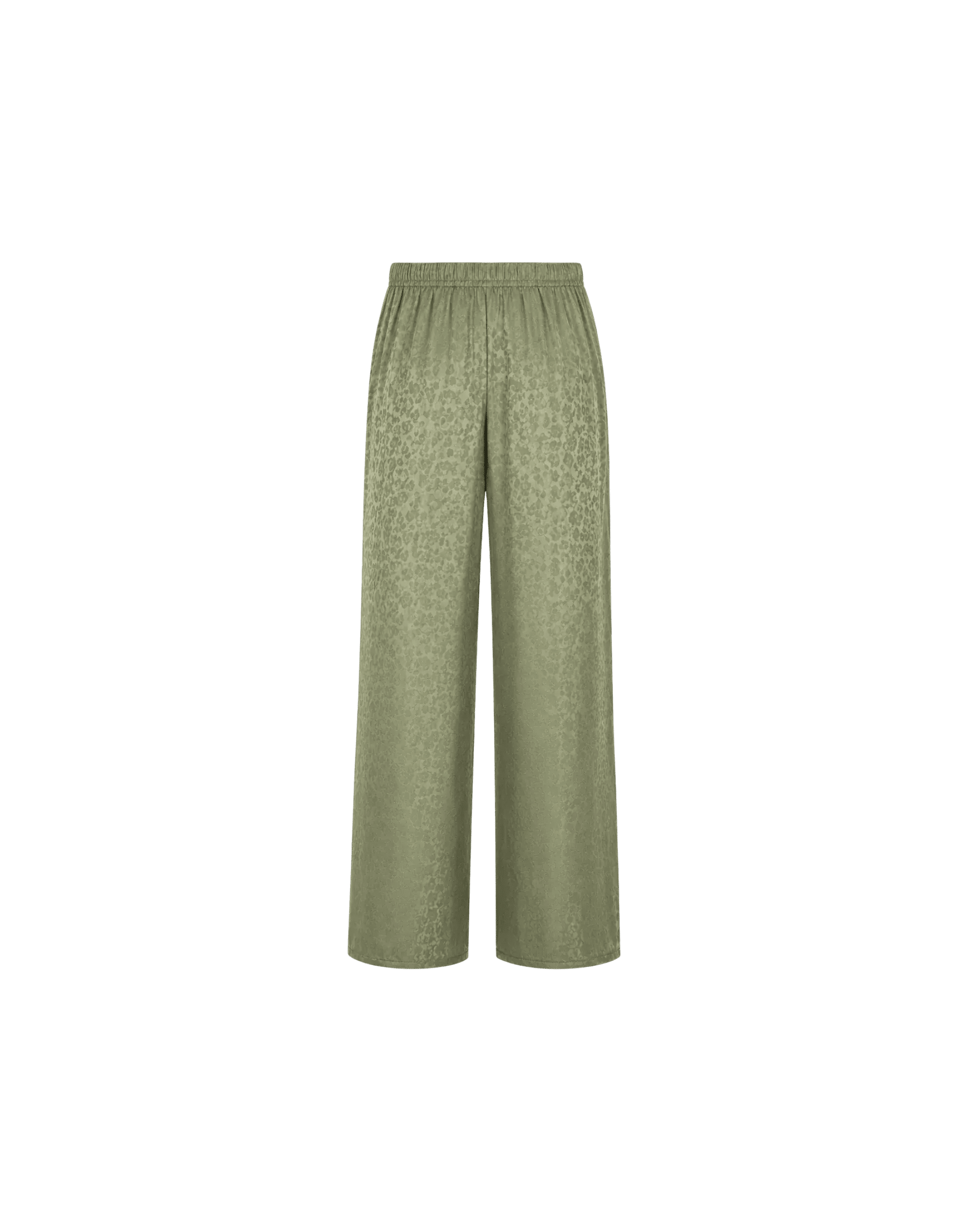 Pyjama Satin Vert Sauge Jacquard Dentelle – Ensemble Femme Élégant - La Sprezzatura pyjamas