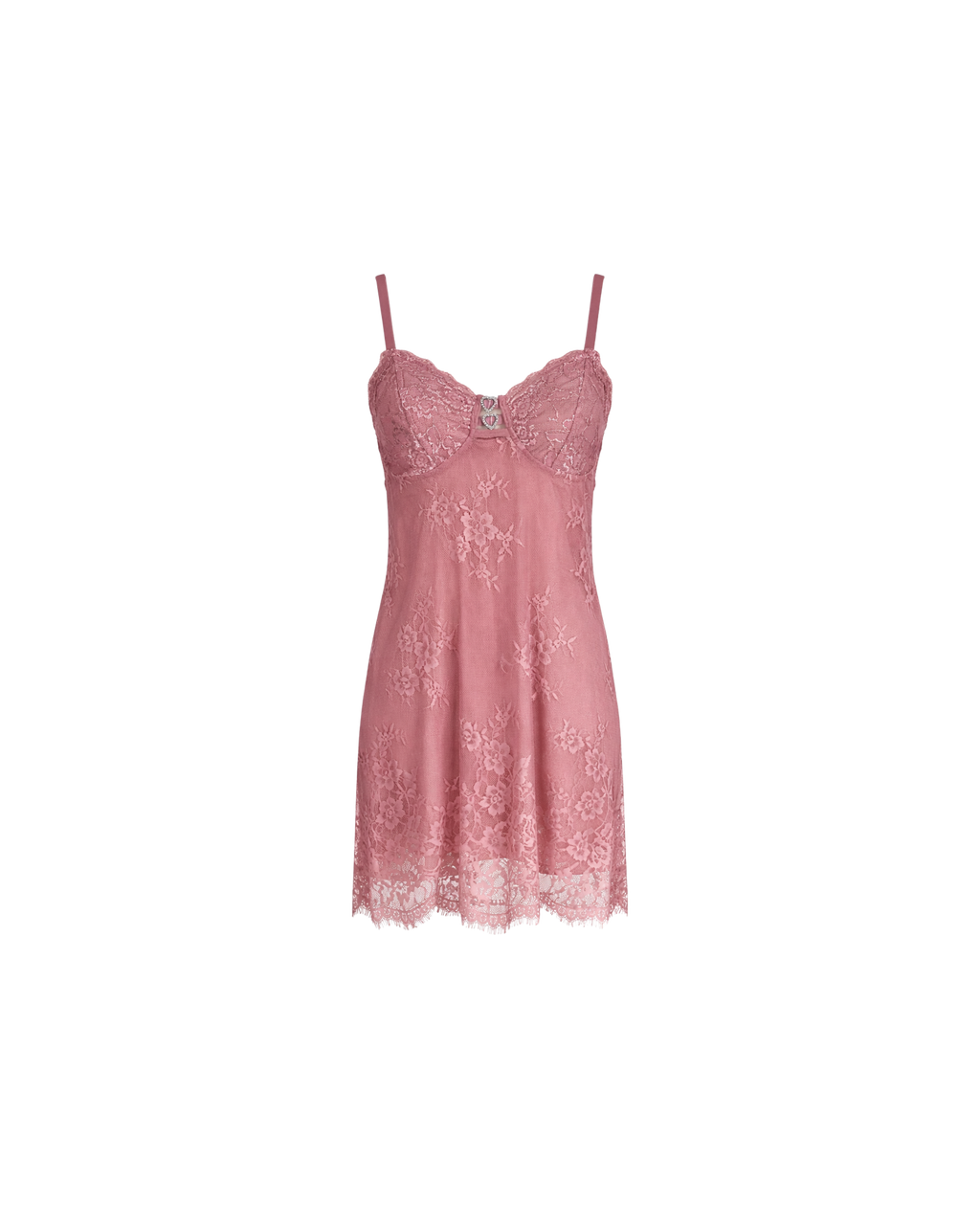 ENSEMBLE LINGERIE 3 PIÈCES ROSE POUDRÉ EN DENTELLE & TULLE