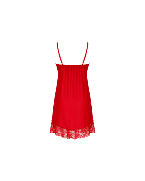 BABYDOLL ROUGE DENTELLE AVEC STRING – CHARME & ÉLÉGANCE