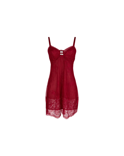 ENSEMBLE 3 PIÈCES DENTELLE BORDEAUX – LA SPREZZATURA