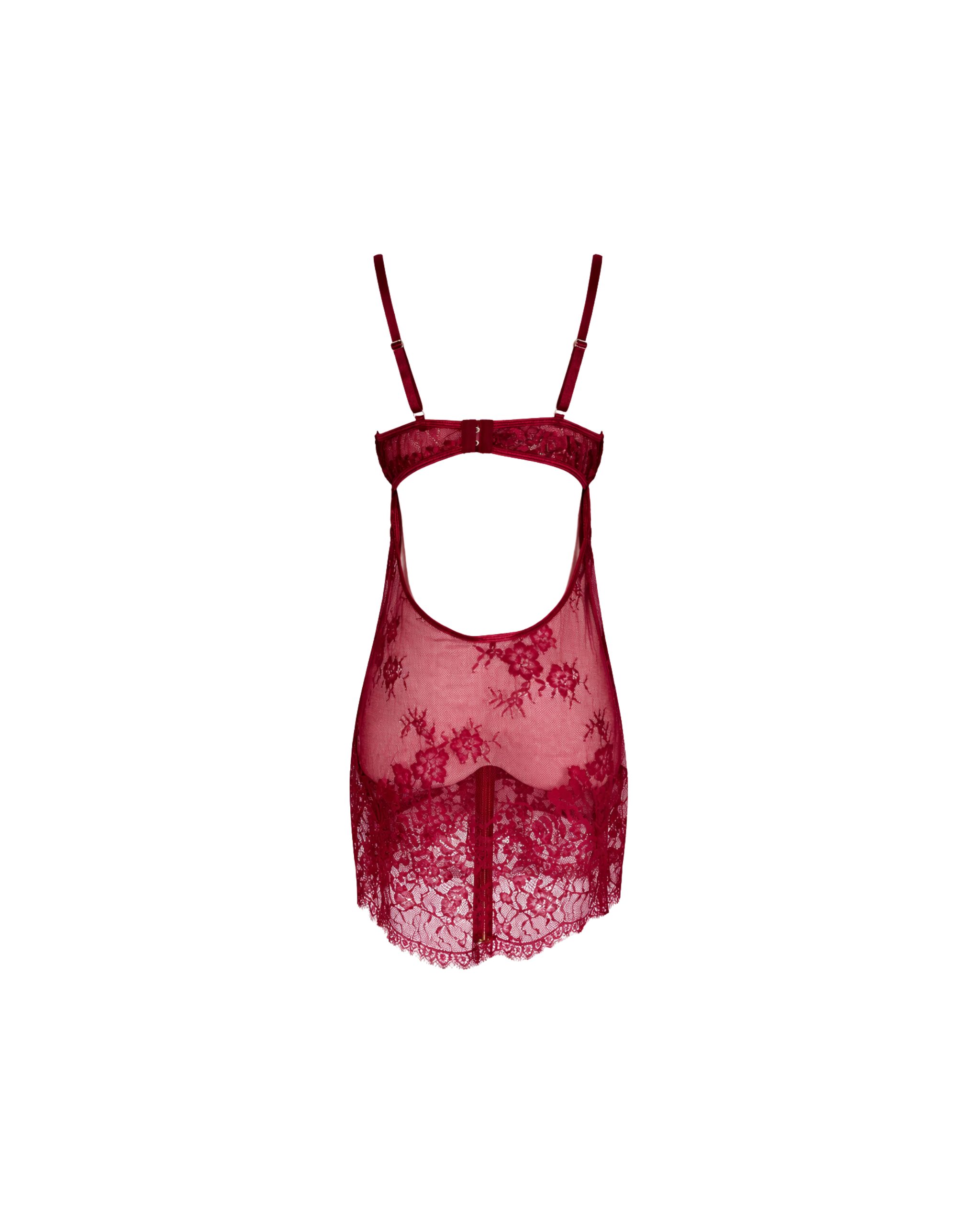 ENSEMBLE 3 PIÈCES DENTELLE BORDEAUX – LA SPREZZATURA
