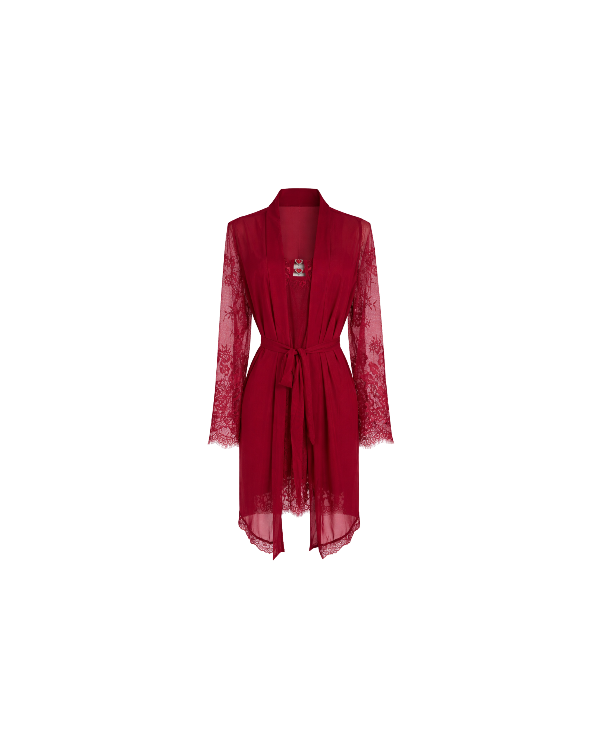 ENSEMBLE 3 PIÈCES DENTELLE BORDEAUX – LA SPREZZATURA