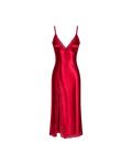 NUISETTE SATIN ROUGE LONGUE DENTELLE