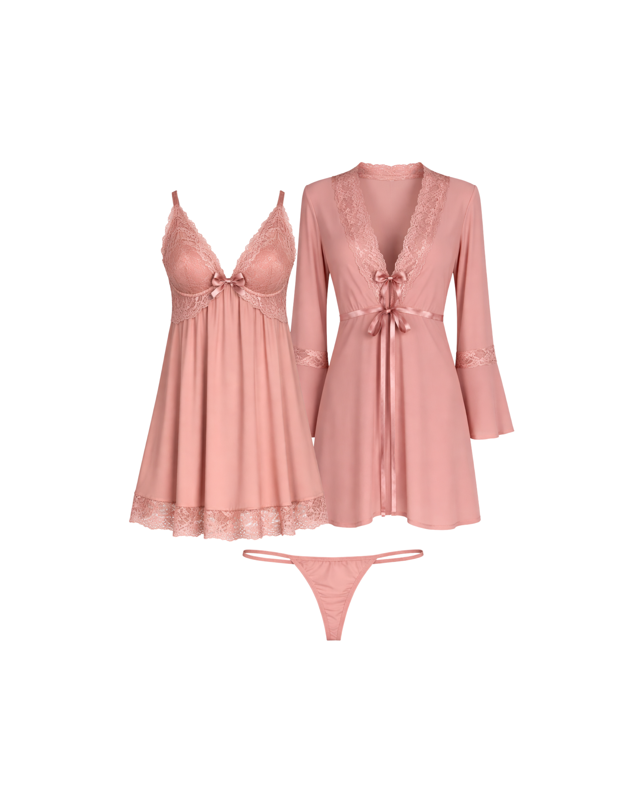 STRING ROSE POUDRÉ EN JERSEY STRETCH – DOUCEUR & CONFORT