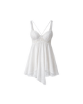 NUISETTE BLANCHE DENTELLE & STRING – MATIÈRE STRETCH